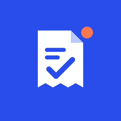 Bill Book receipt and check icon